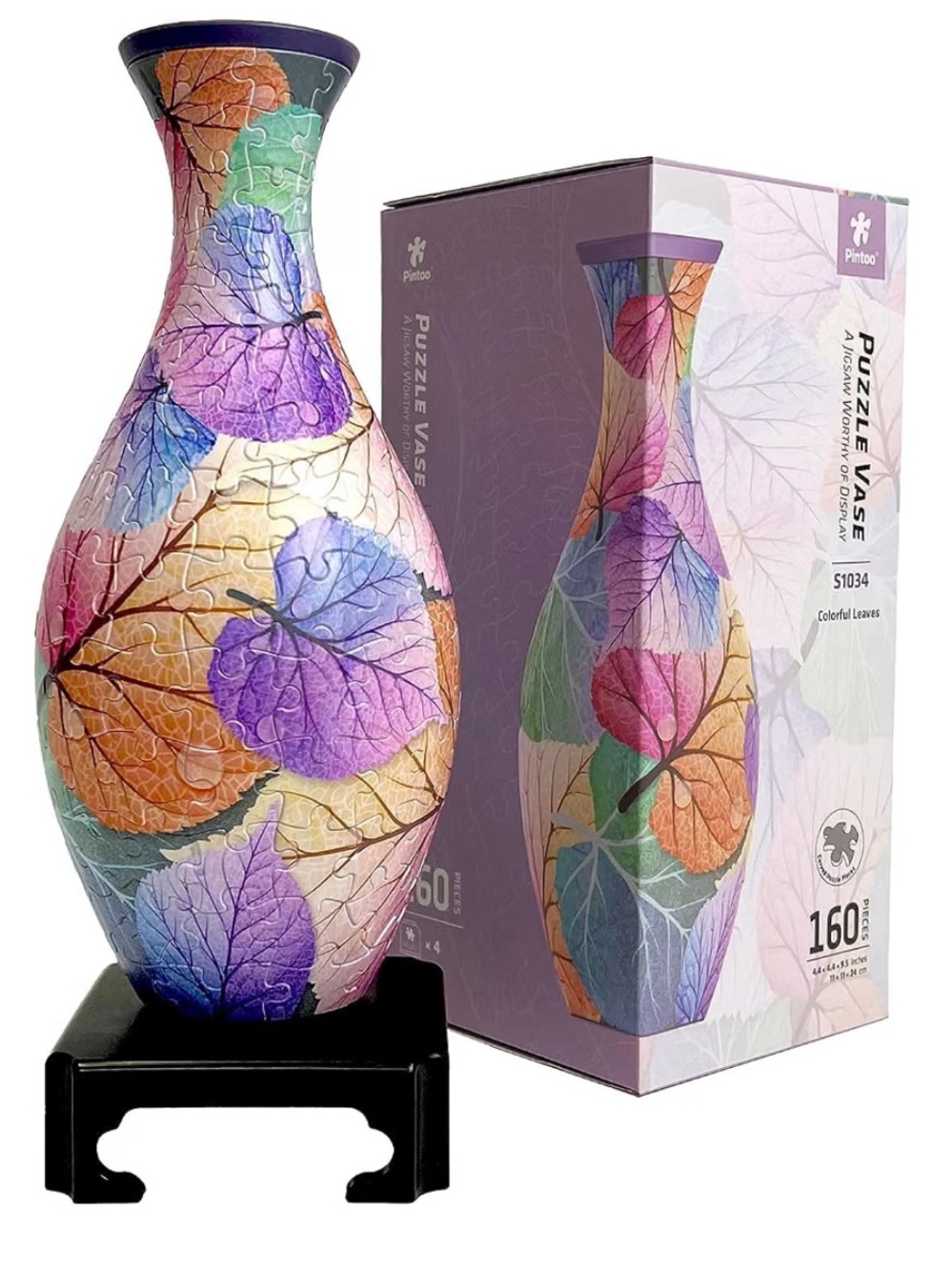 Pintoo Unique 3D Puzzle Vase for Adults - 160 Curved Plastic Pieces